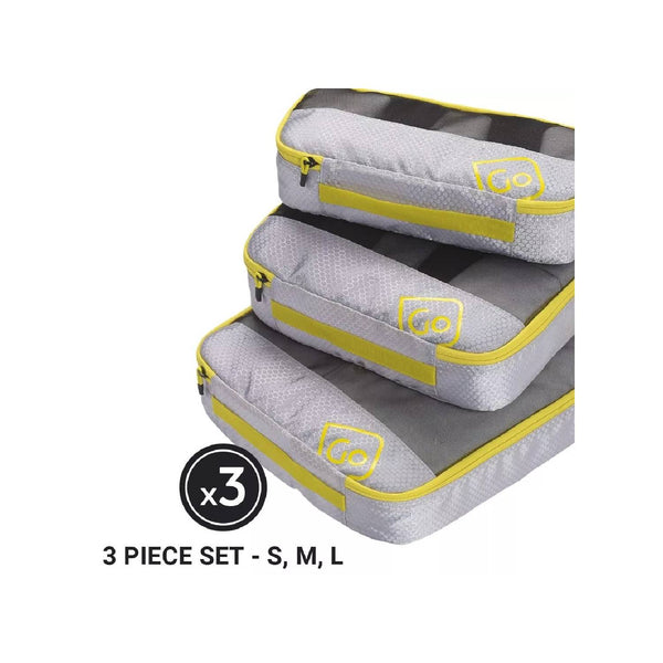 Cubos Organizadores de Equipaje 3 Piezas Amarillo Go Travel - Pilgrim Tienda para viajeros
