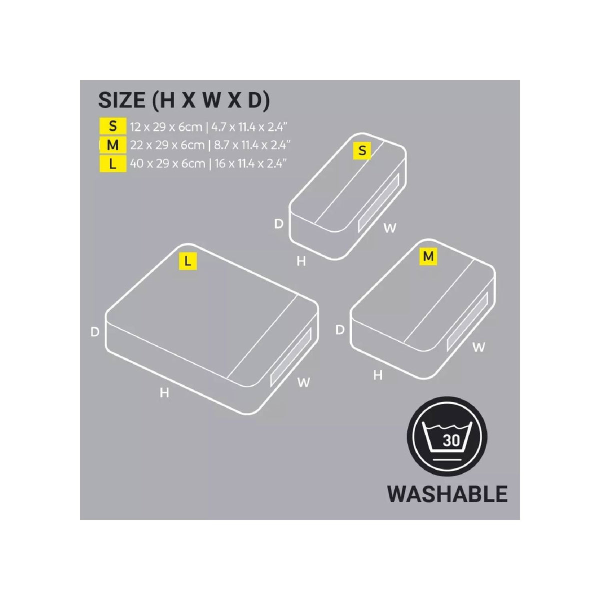 Cubos Organizadores de Equipaje 3 Piezas Amarillo Go Travel - Pilgrim Tienda para viajeros