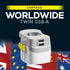 NEW ADAPTADOR ENCHUFE UNIVERSAL CON TIERRA TRES CLAVIJAS + 2 USB - Pilgrim Tienda para viajeros