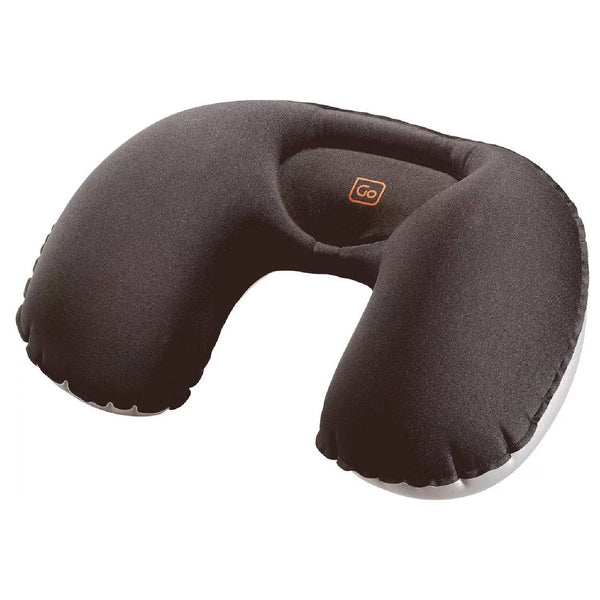 ALMOHADA INFLABLE COMPACTA NEGRO CON BOLSITA TRANSPORTE - Pilgrim Tienda para viajeros