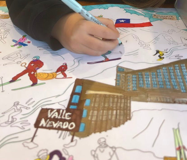 LÁMINA ILUSTRADA PARA PINTAR FARELLONES - Pilgrim Tienda para viajeros