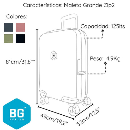 MALETA GRANDE BG BERLIN ZIP² CIERRE DE SEGURIDAD 125 LTS