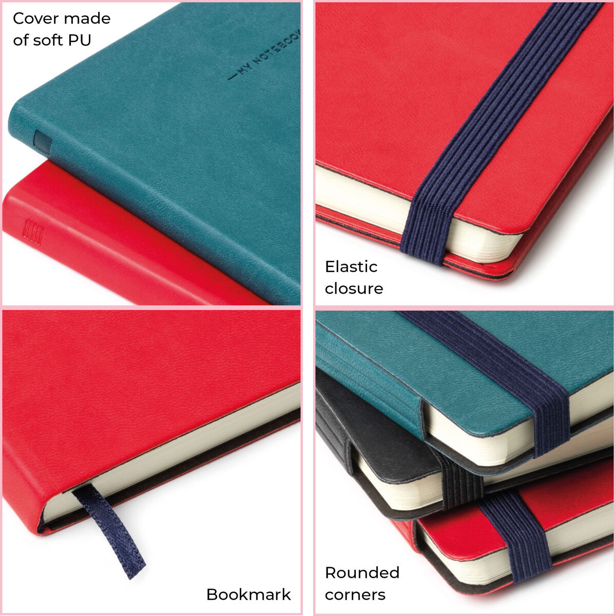 Libreta/ Bitácora de Viaje Legami color petróleo | 192 Páginas de líneas, Tapa Dura - Pilgrim Tienda para viajeros