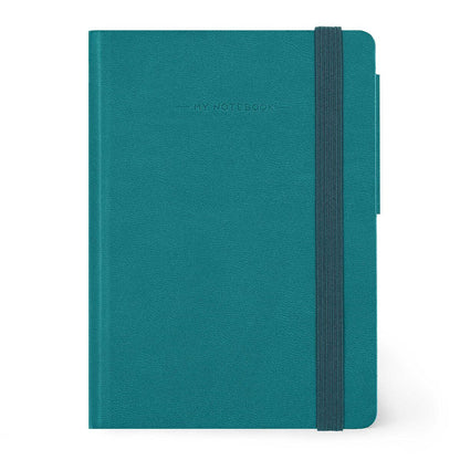 Libreta/ Bitácora de Viaje Legami color petróleo | 192 Páginas de líneas, Tapa Dura - Pilgrim Tienda para viajeros