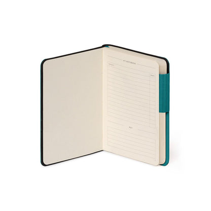 Libreta/ Bitácora de Viaje Legami color petróleo | 192 Páginas de líneas, Tapa Dura - Pilgrim Tienda para viajeros