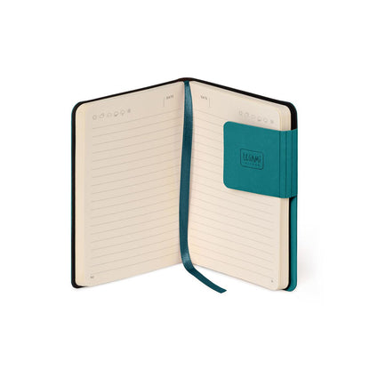 Libreta/ Bitácora de Viaje Legami color petróleo | 192 Páginas de líneas, Tapa Dura - Pilgrim Tienda para viajeros
