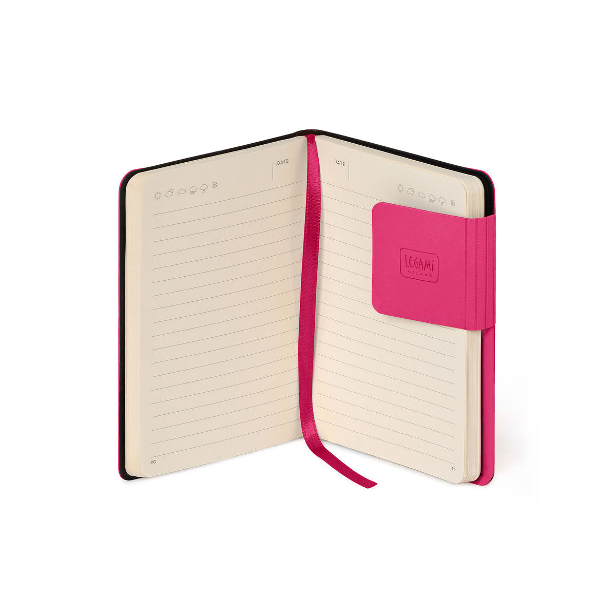 Libreta/ Bitácora de Viaje Legami color fucsia | 192 Páginas de líneas, Tapa Dura - Pilgrim Tienda para viajeros