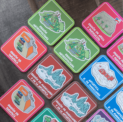 MEMORICE REGIONES Y CIUDADES DE CHILE 48 PIEZAS