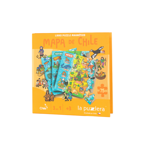PUZZLE MAGNETICO DE CHILE 75 PIEZAS - Pilgrim Tienda para viajeros