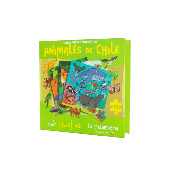 PUZZLE MAGNETICO ANIMALES DE CHILE 75 PIEZAS - Pilgrim Tienda para viajeros