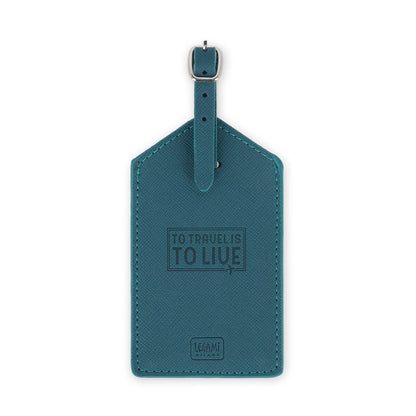 Etiqueta para Maleta Legami Petrol Blue | Identificador de Equipaje con Correa Ajustable - Pilgrim Tienda para viajeros