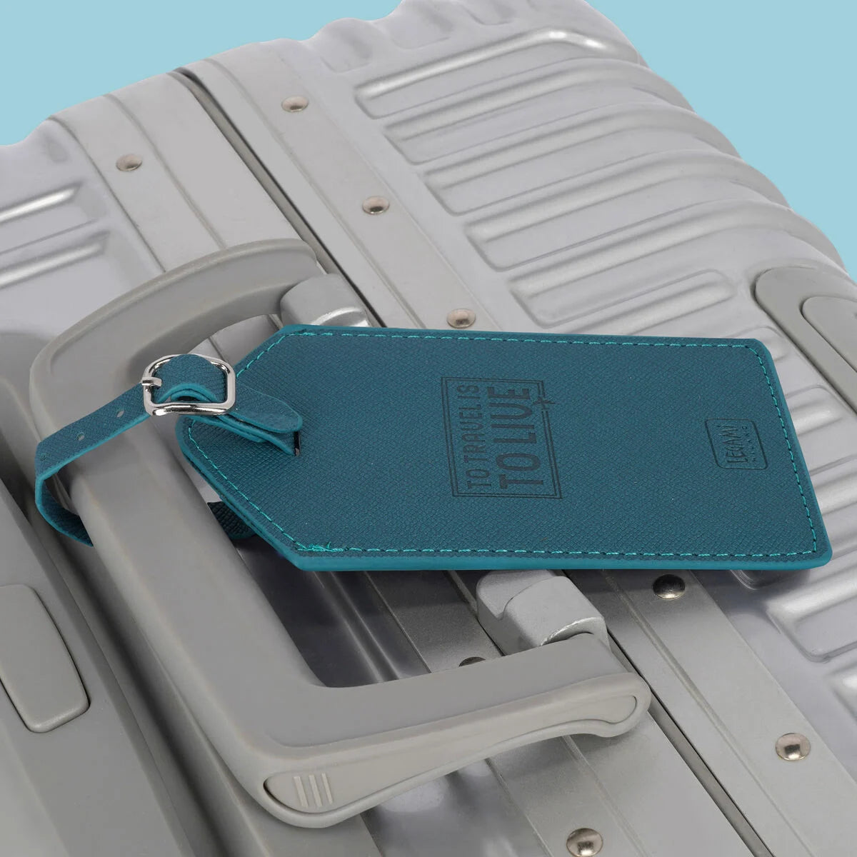 Etiqueta para Maleta Legami Petrol Blue | Identificador de Equipaje con Correa Ajustable - Pilgrim Tienda para viajeros