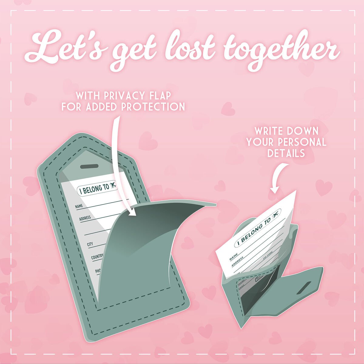 Set de 2 Etiquetas para Equipaje Legami "Let&