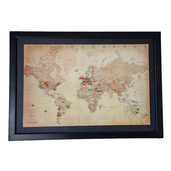 MAPA PINS MUNDI CHICO MARCO NEGRO
