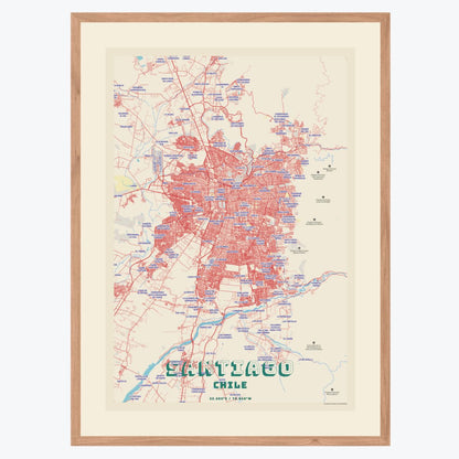 MAPA PINS SANTIAGO RETRO MARCO ALMENDRA