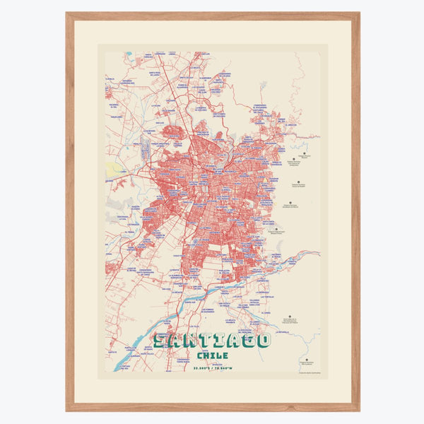 MAPA PINS SANTIAGO RETRO MARCO ALMENDRA