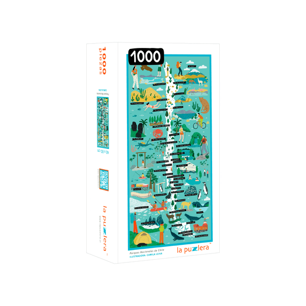 PUZZLE MAPA DE CHILE PARQUES NACIONALES 1000 PIEZAS - Pilgrim Tienda para viajeros