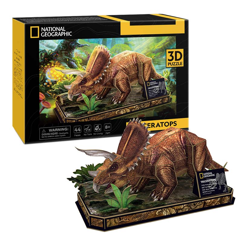 PUZZLE NATGEO TRICERATOPS 3D