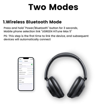 AUDIFONOS CANCELACION RUIDO 90HRS UGREEN