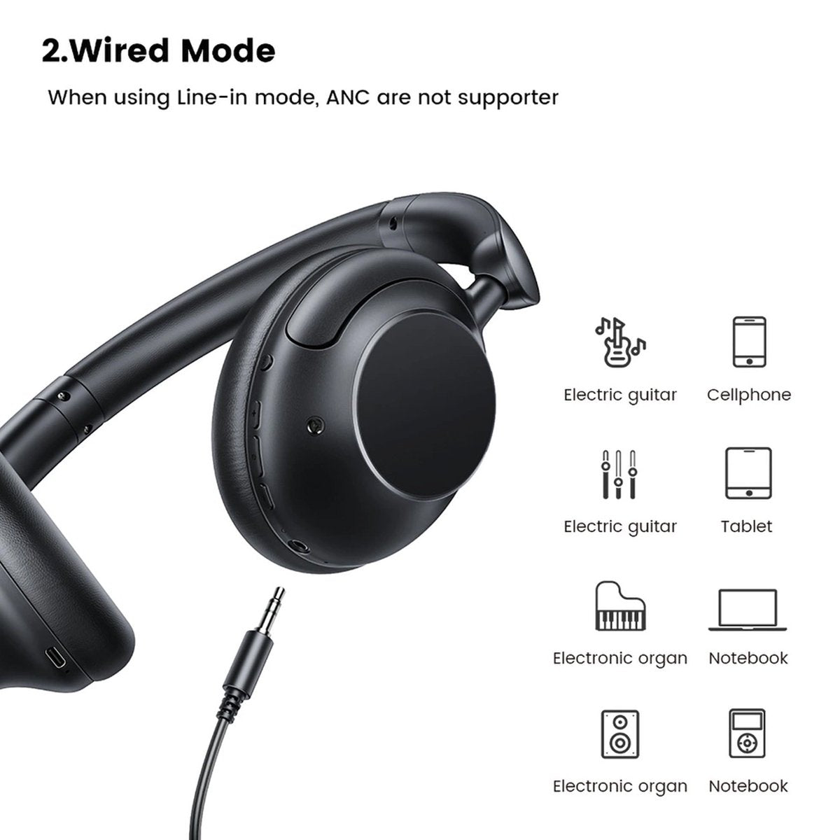 AUDIFONOS CANCELACION RUIDO 90HRS UGREEN