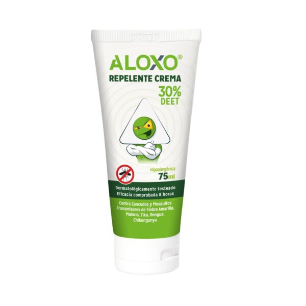 Repelente de Mosquitos Aloxo Crema 30% DEET 75ml 8 hrs - Pilgrim Tienda para viajeros