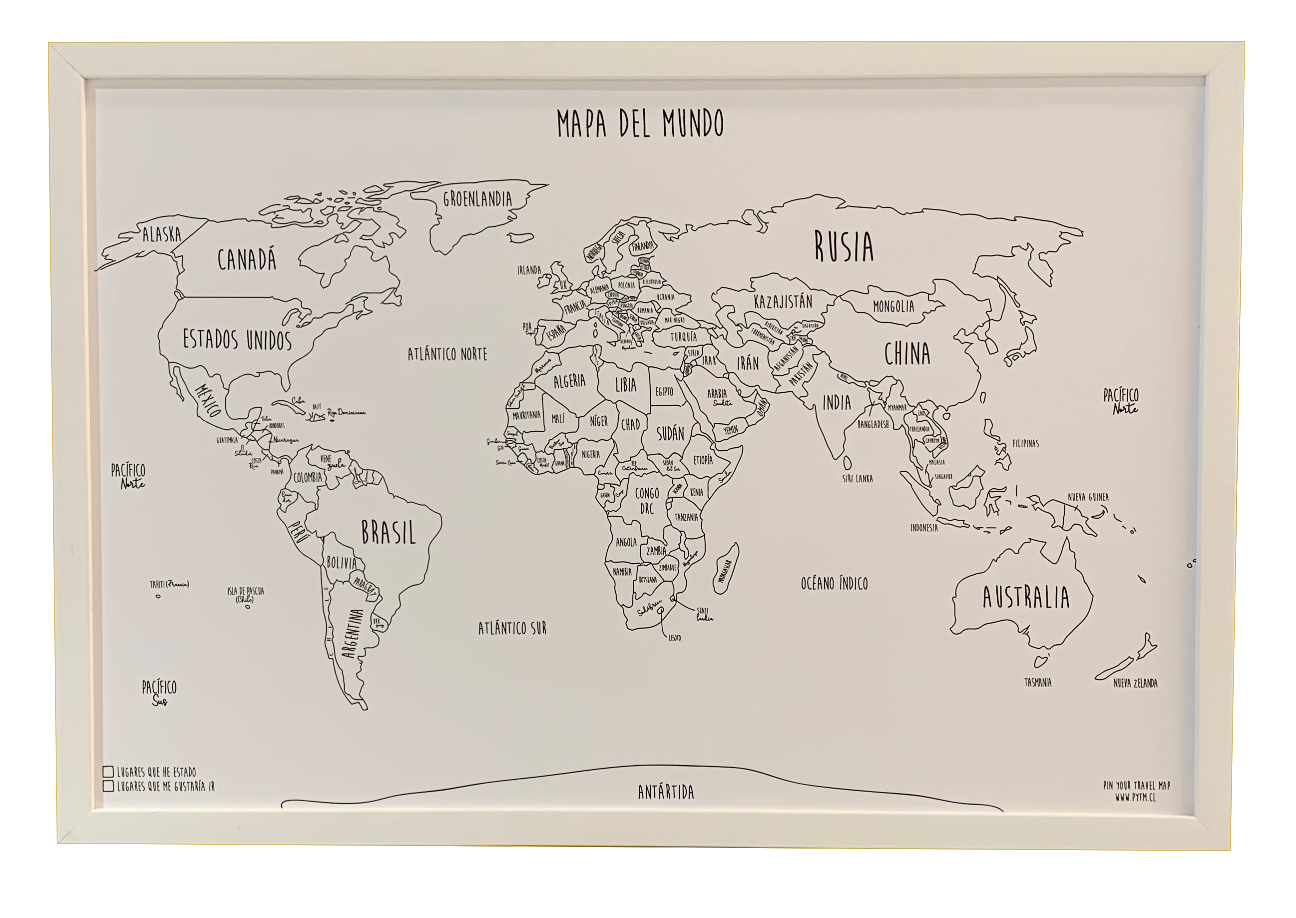 SKETCH MAP PINEABLE BLANCO MARCO BLANCO