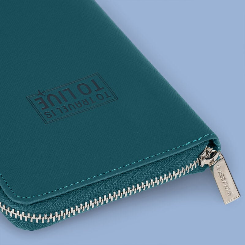 PORTA DOCUMENTOS RFID AZUL - Pilgrim Tienda para viajeros
