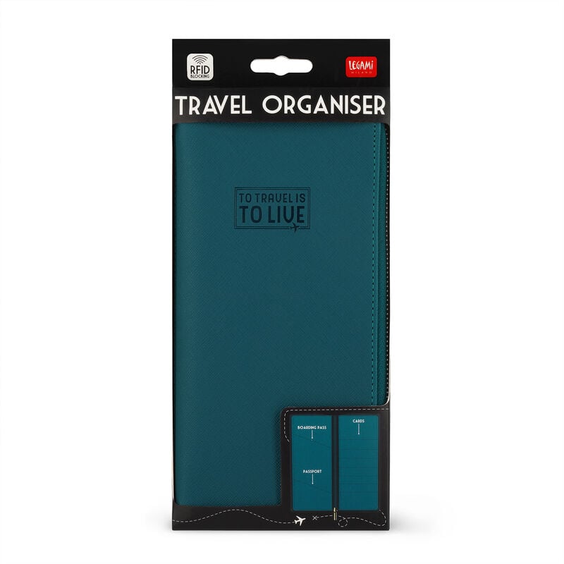 PORTA DOCUMENTOS RFID AZUL - Pilgrim Tienda para viajeros