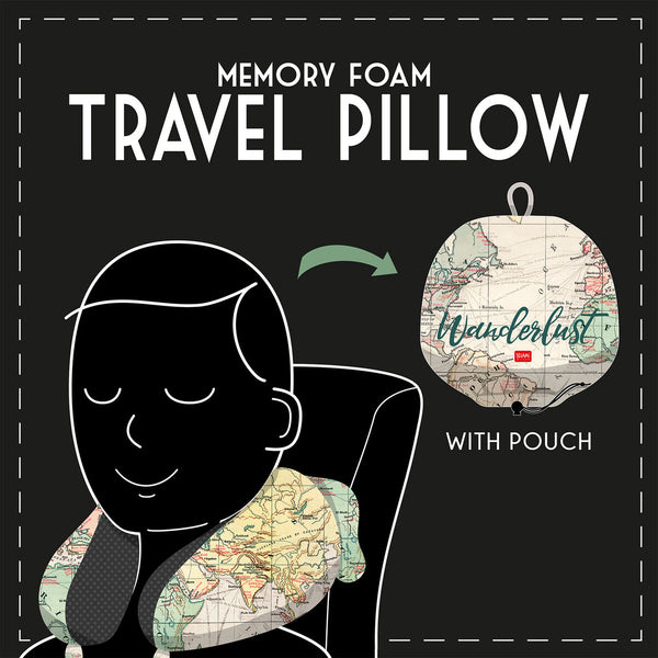 ALMOHADA DE VIAJE LEGAMI CON MEMORIA Y BOLSITO INCORPORADO - Pilgrim Tienda para viajeros