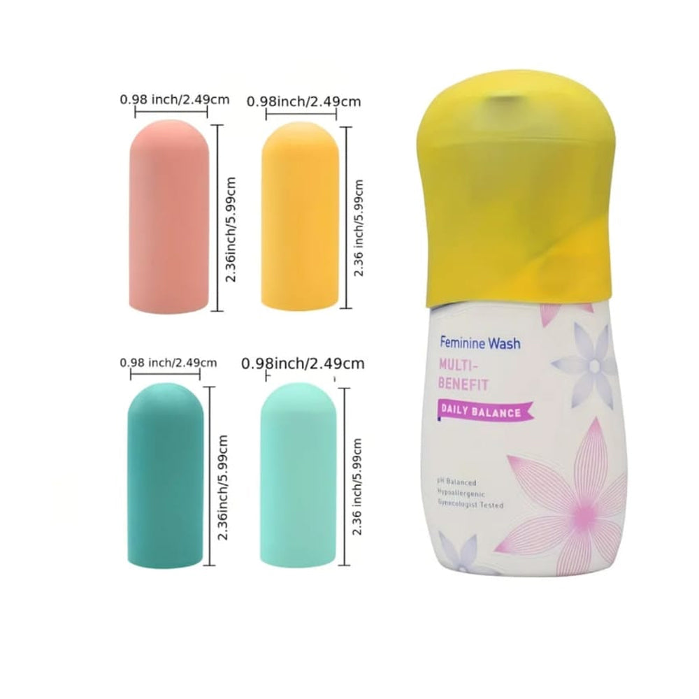 Set de 4 tapas de silicona antiderrame para viaje - Pilgrim Tienda para viajeros