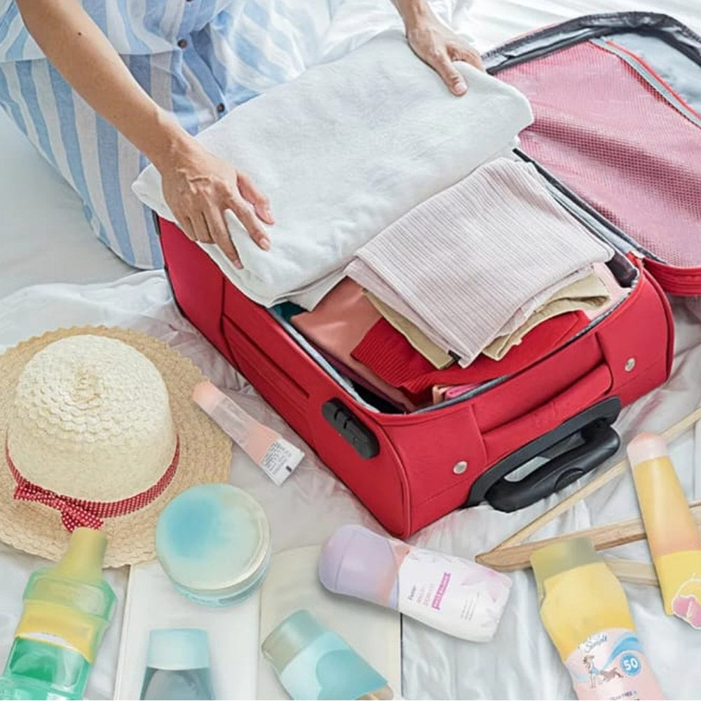 Set de 4 tapas de silicona antiderrame para viaje