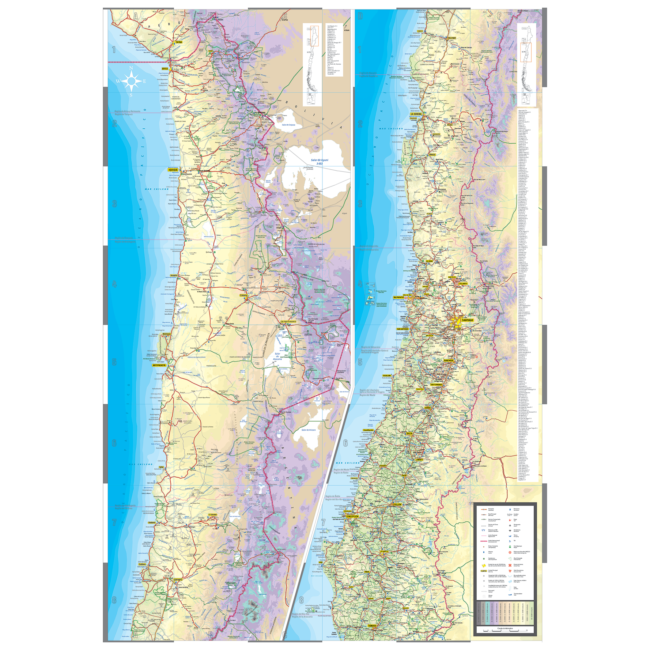 MAPA RUTERO DE CHILE COMPASS