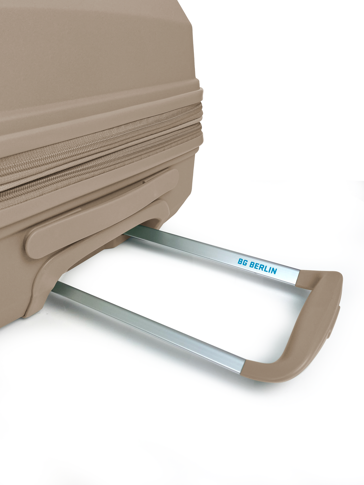 Maleta mediana BG Berlin ZIP² beige, detalle de la manilla telescópica
