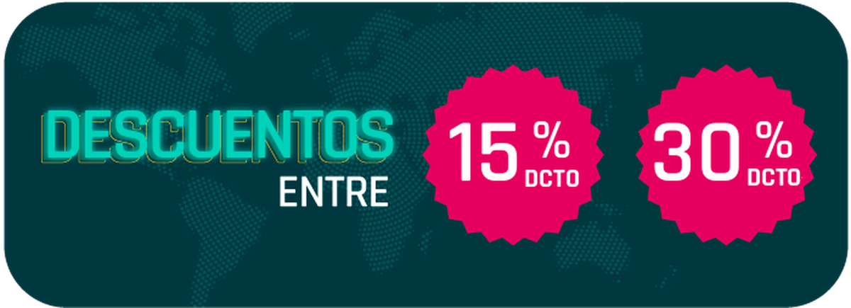 Descuentos entre 15% y 30%