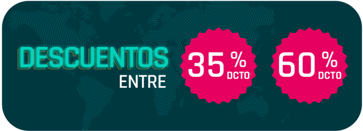 Descuentos entre 35% y 60%