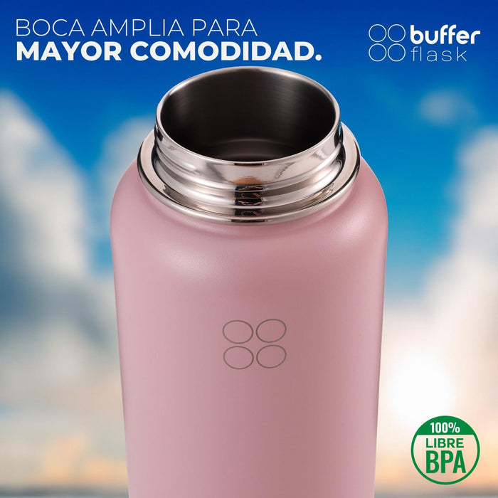 BOTELLA TERMICA BUFFER MOREA ACERO INOXIDABLE 950 ML 4 TAPAS