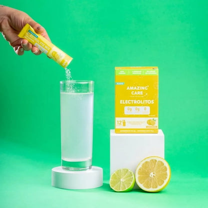 Pack de 12 sobres de electrolitos/ bebida hidratante sabor limonada