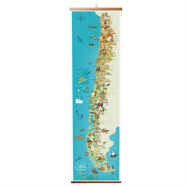Mapa Ilustrado Pueblos Originarios de Chile - Pilgrim Tienda para viajeros
