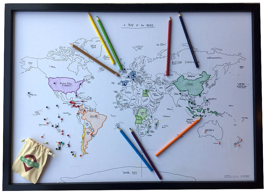 SKETCH MAP PINEABLE BLANCO MARCO NEGRO
