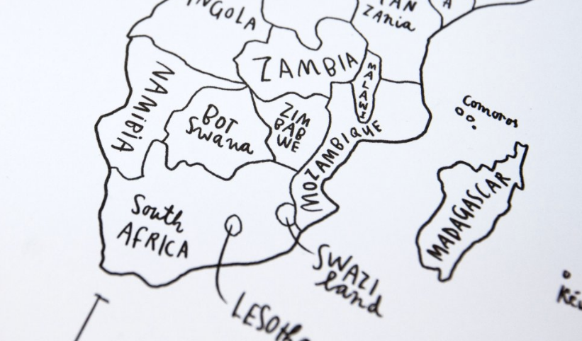 SKETCH MAP PINEABLE BLANCO MARCO NEGRO