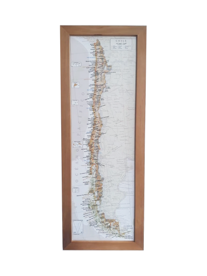MAPA PINS CHILE CHICO MARCO MADERA