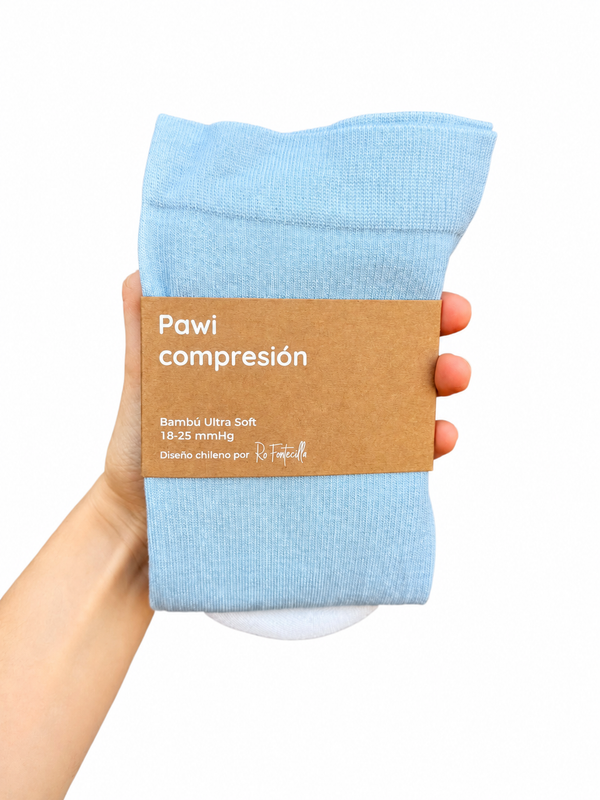 CALCETINES COMPRESION PAWI RIO PUELO -CELESTE - Pilgrim Tienda para viajeros