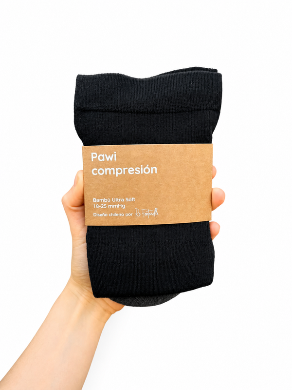 CALCETINES COMPRESION PAWI AYSEN -NEGRO - Pilgrim Tienda para viajeros