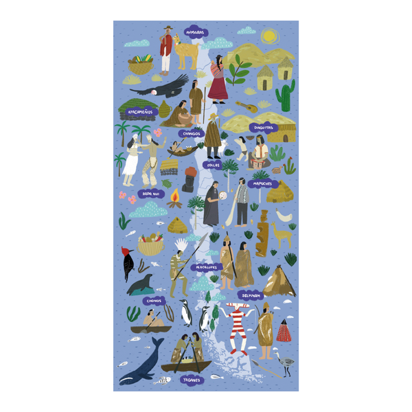 PUZZLE MAPA CHILE PUEBLOS ORIGINARIOS 200 PIEZAS - Pilgrim Tienda para viajeros