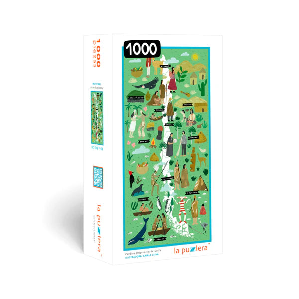 PUZZLE MAPA DE CHILE PUEBLOS ORIGINARIOS 1000 PIEZAS - Pilgrim Tienda para viajeros