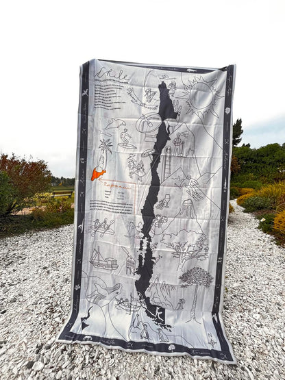 TOALLA DE VIAJE ILUSTRADA RAPA NUI