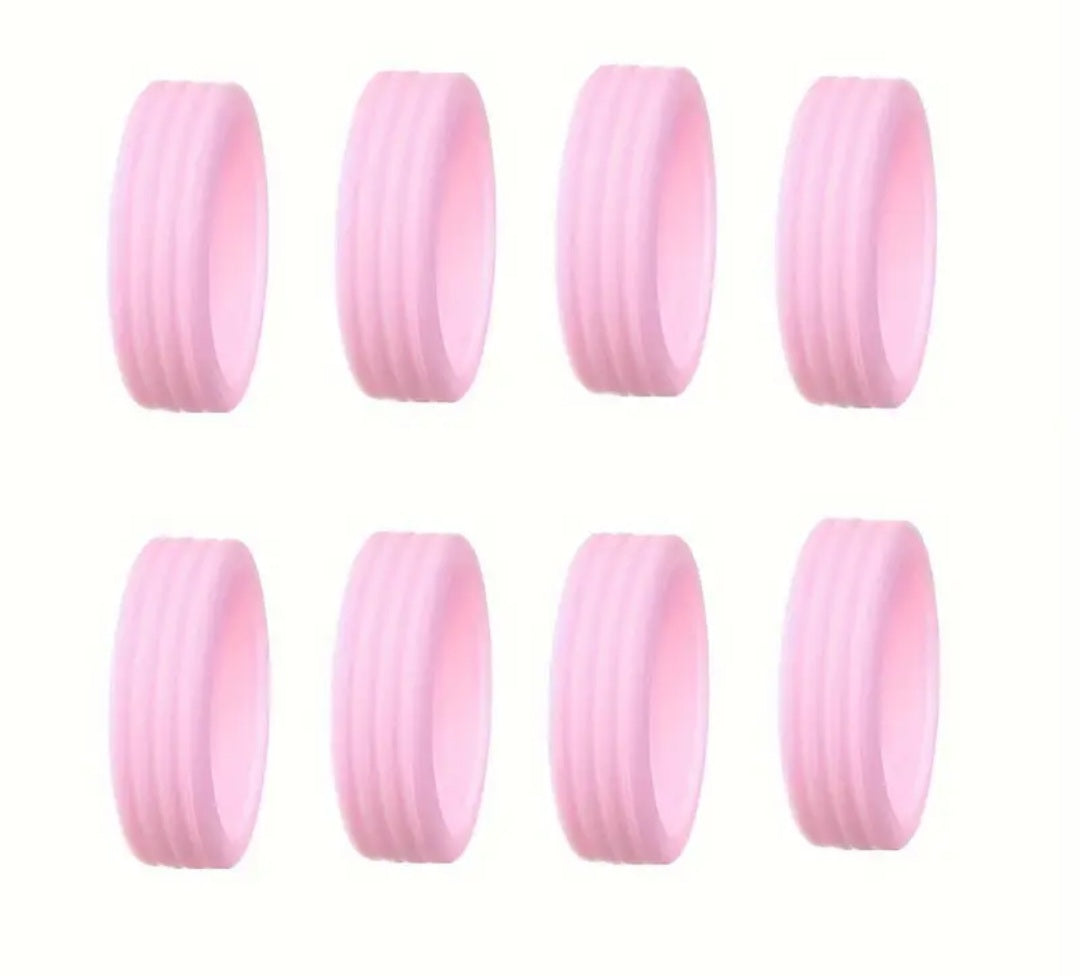 Pack de 8 Protectores de Silicona para Ruedas de Maleta - Rosado