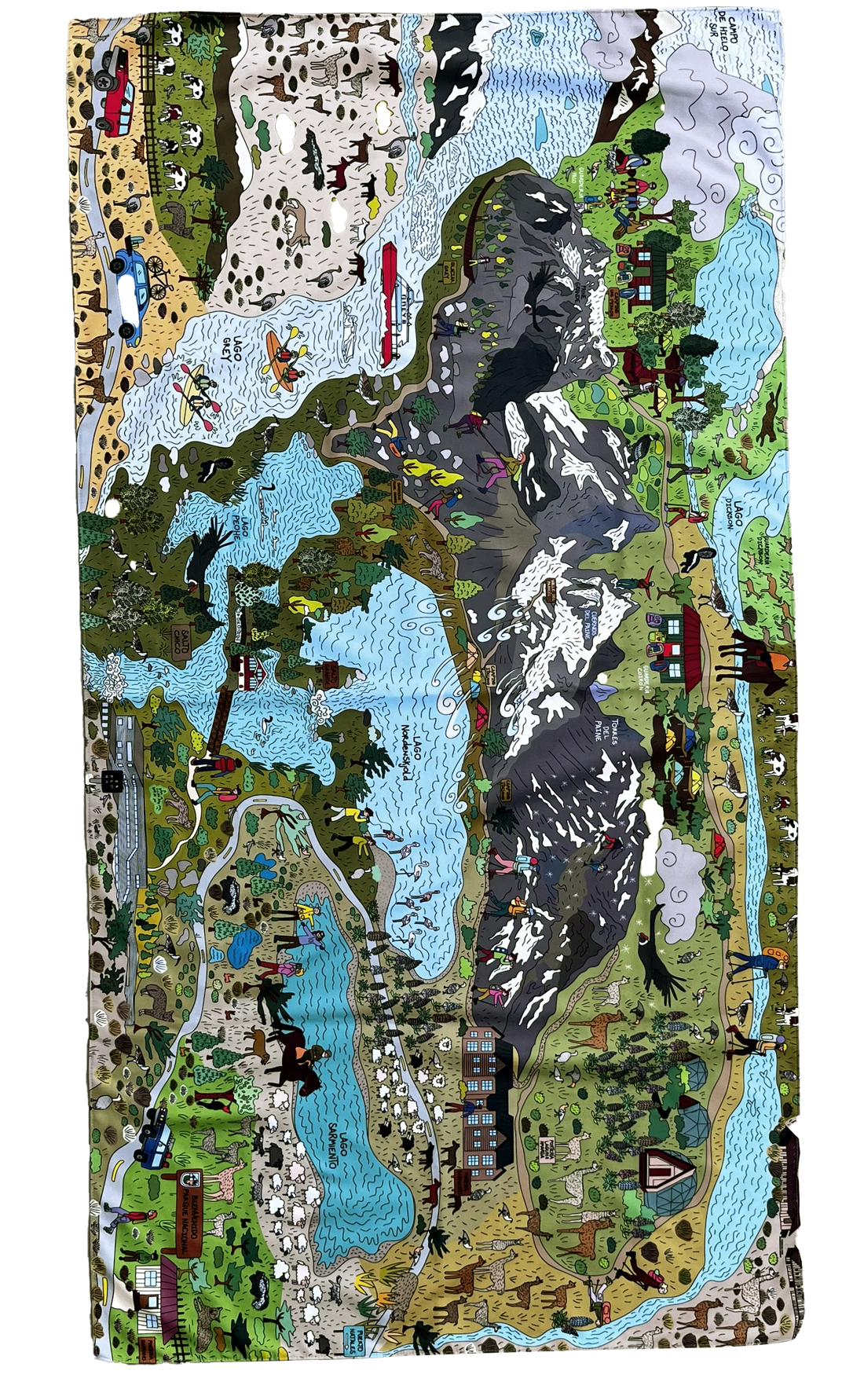 TOALLA DE VIAJE ILUSTRADA TORRES DEL PAINE