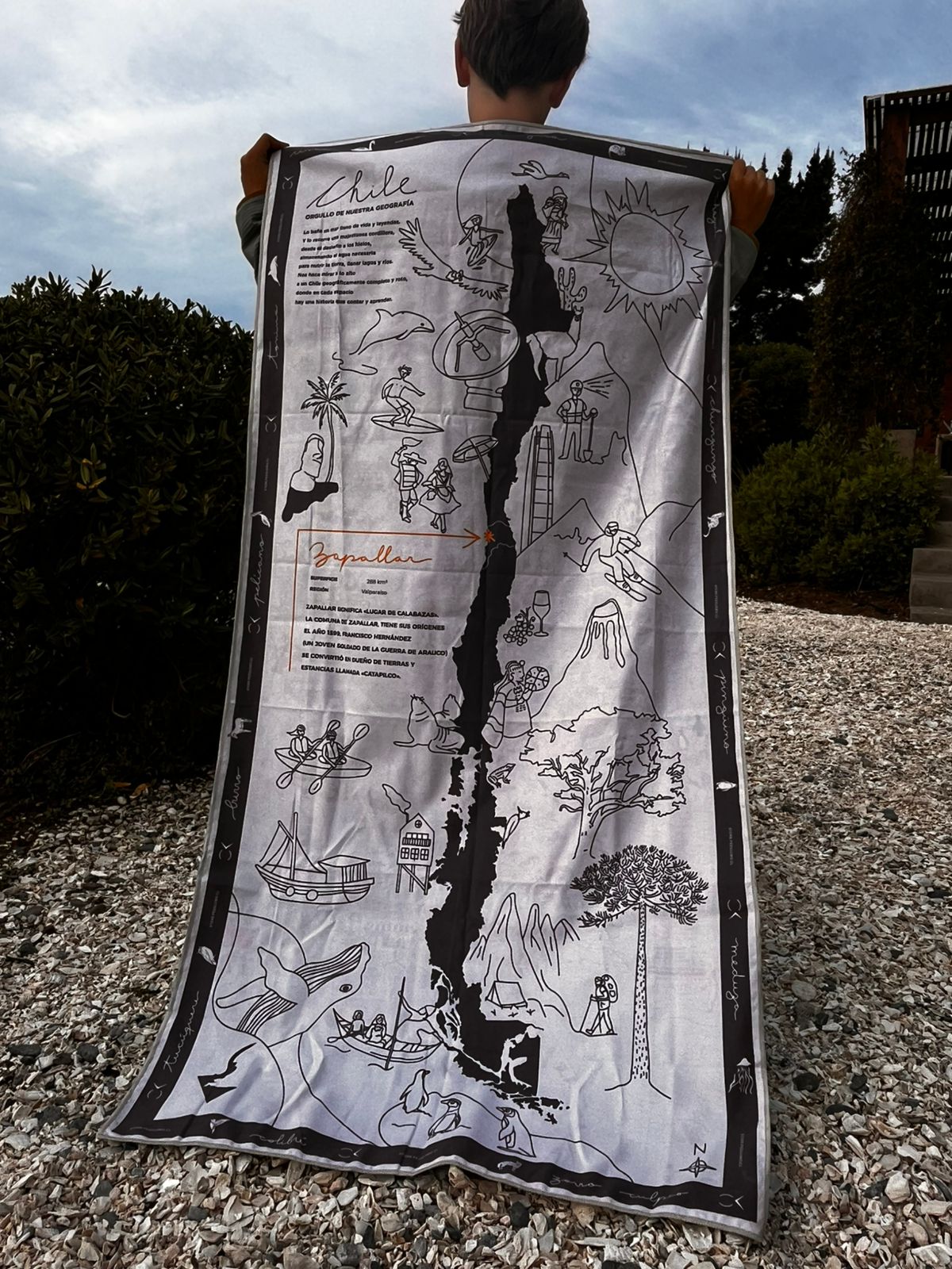 TOALLA DE VIAJE ILUSTRADA ZAPALLAR