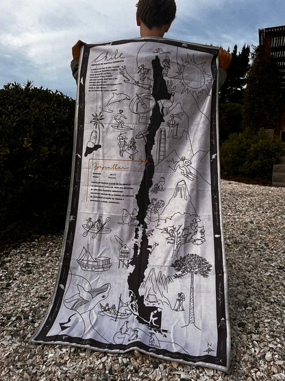 TOALLA DE VIAJE ILUSTRADA ZAPALLAR